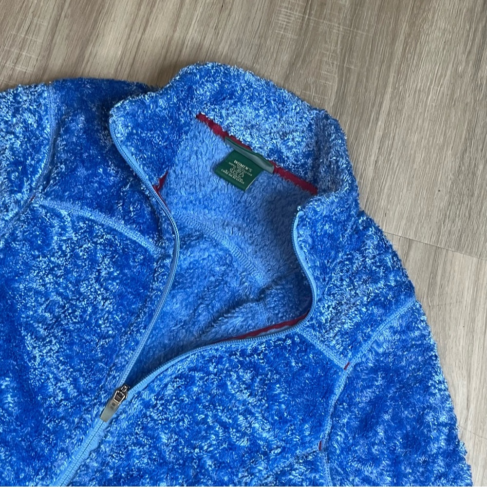 Woman’s L.L.Bean Blue Fleece Zip-Up Jacket Sz Small